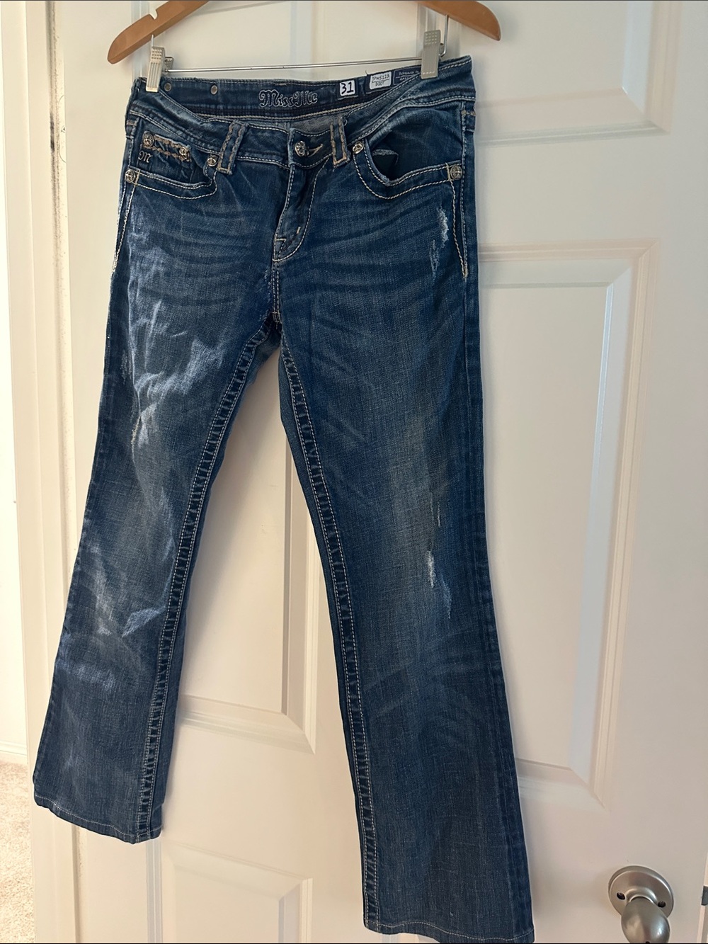 Miss Me Women's Dark Blue Flare Jeans